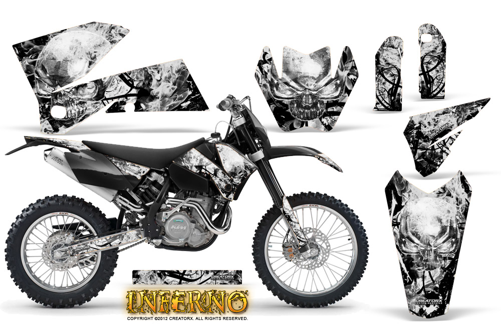 KTM C4 Graphics Kit Inferno White